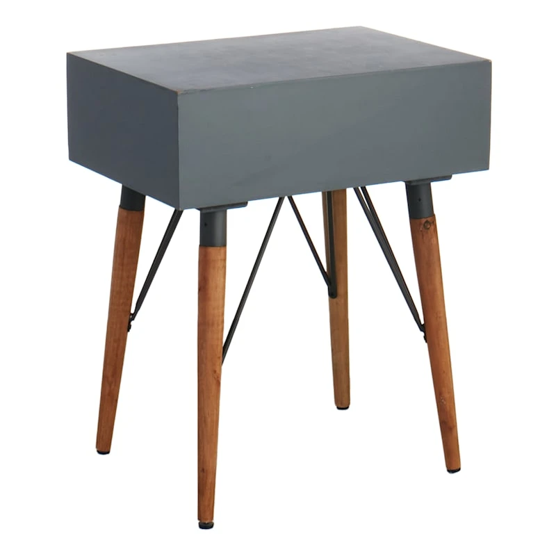 1-Drawer Wood & Metal Table - Image 3