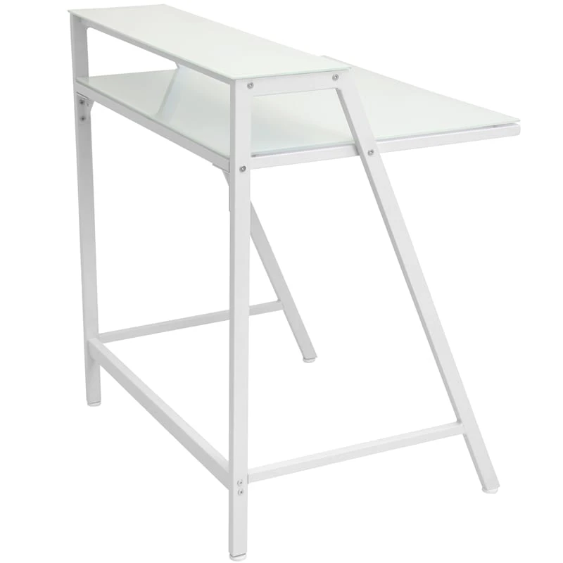 2-Tier Lola Desk, White - Image 4