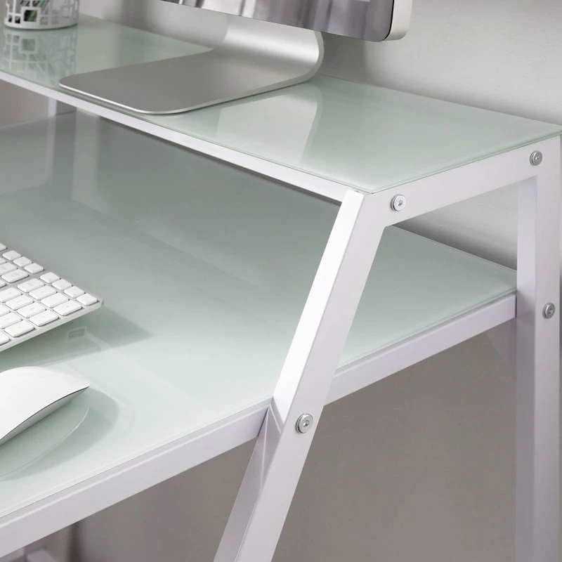 2-Tier Lola Desk, White - Image 6