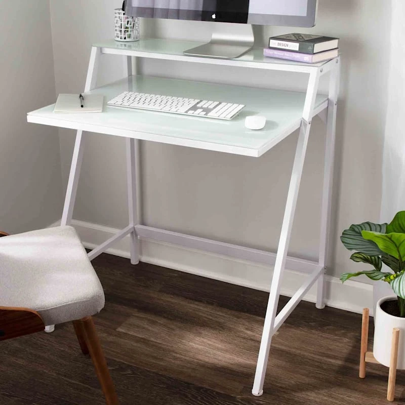 2-Tier Lola Desk, White - Image 7