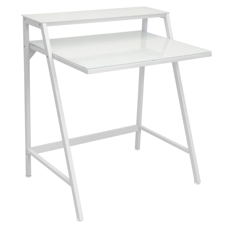 2-Tier Lola Desk, White