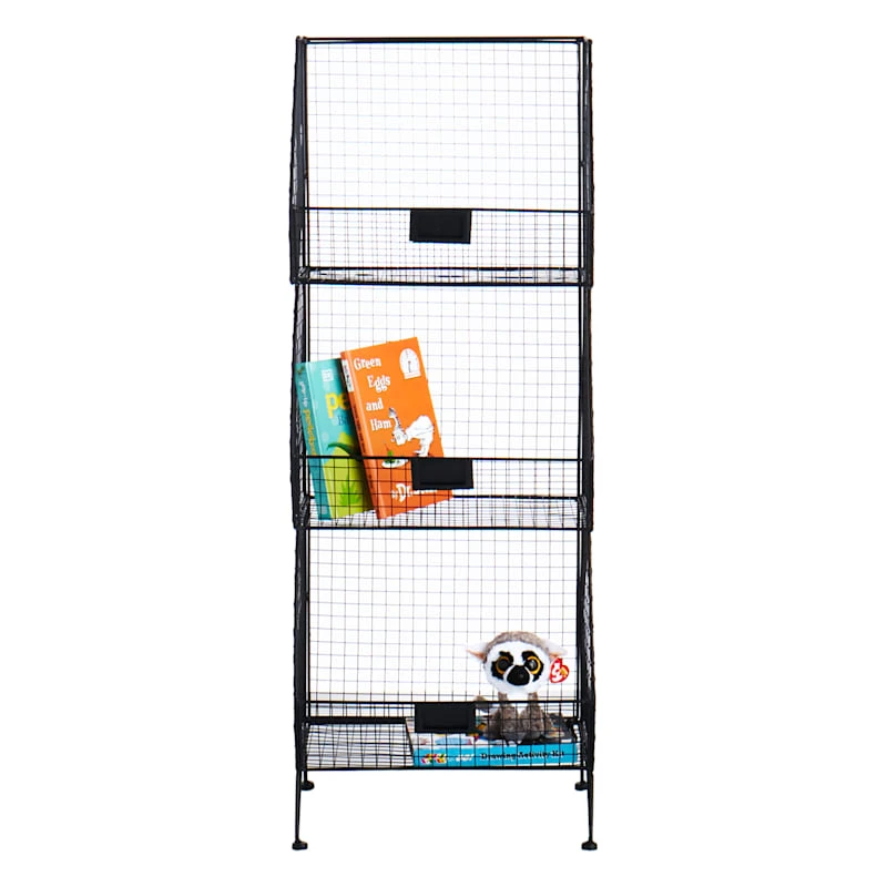 3-Tier Black Metal Mesh Shelf - Image 3