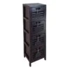 4-Drawer Grey Wooden Cabinet, Medium
