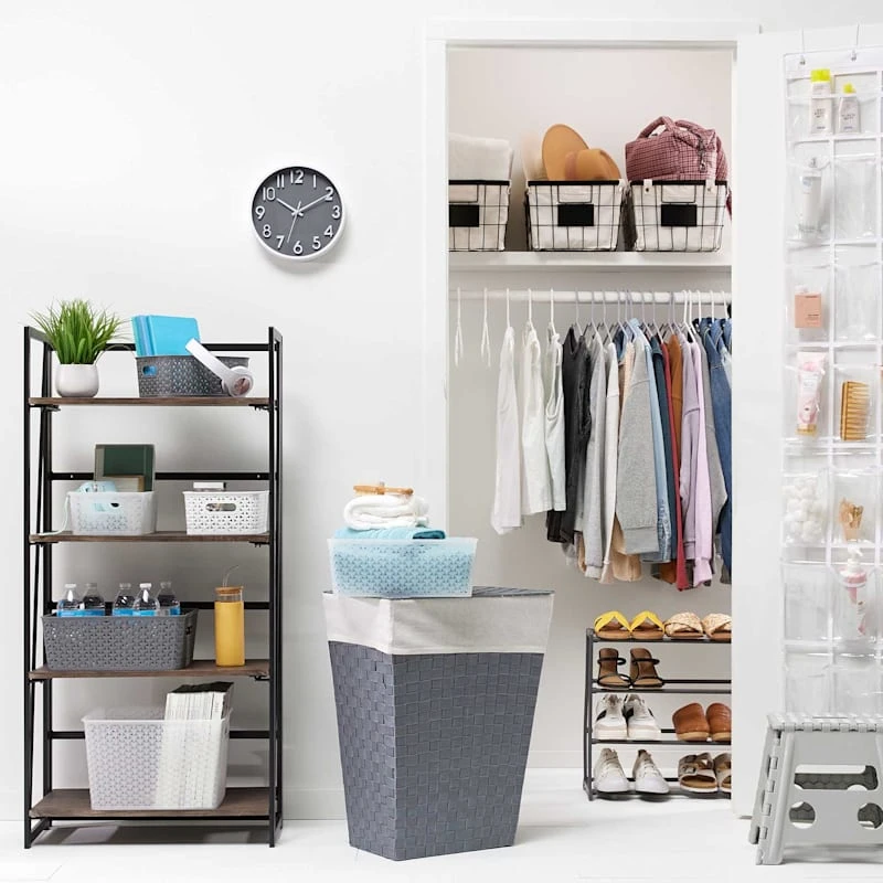 4-Tier Dakota Black & Brown Industrial Modern Bookshelf, 49" - Image 6