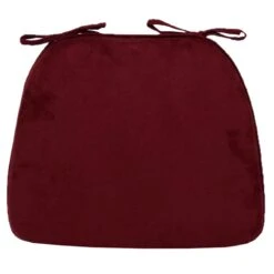 Alexander Burgundy Plush Foam Chair Pad