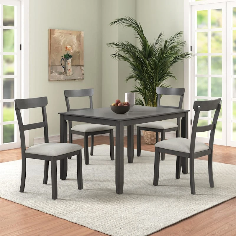 Anderson 5-Piece Dining Set, Grey - Image 9