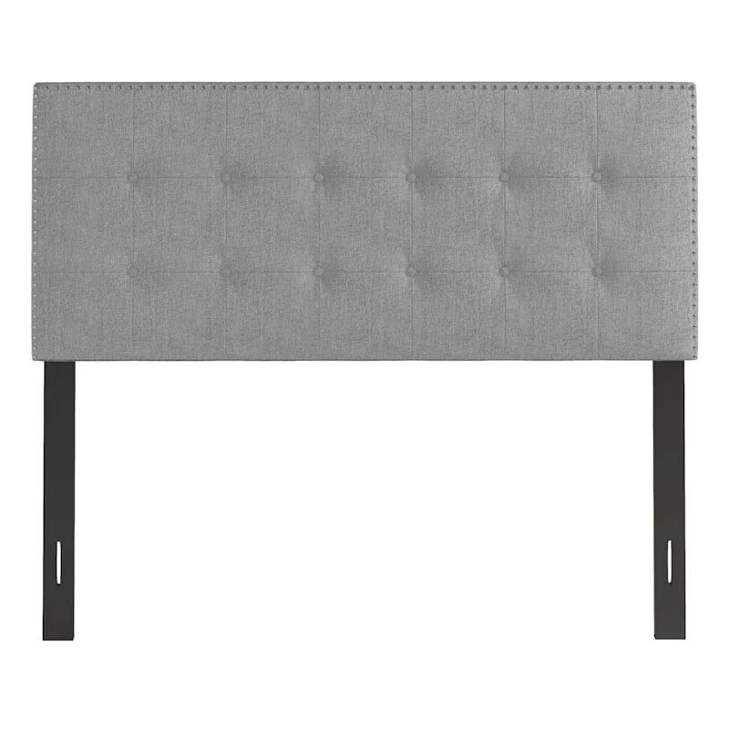Brian Grey Tufted Headboard, Queen - Image 2
