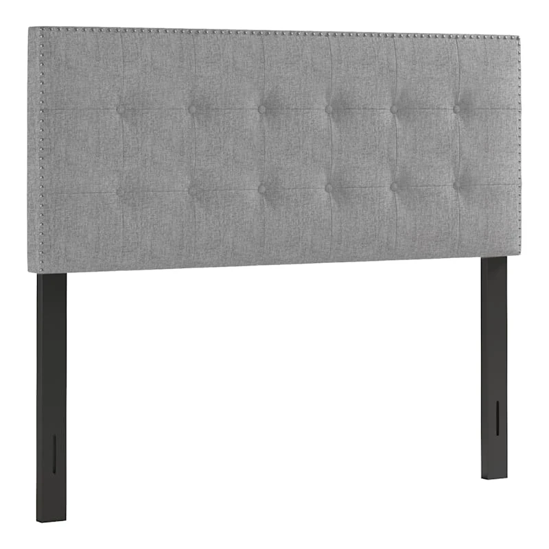Brian Grey Tufted Headboard, Queen