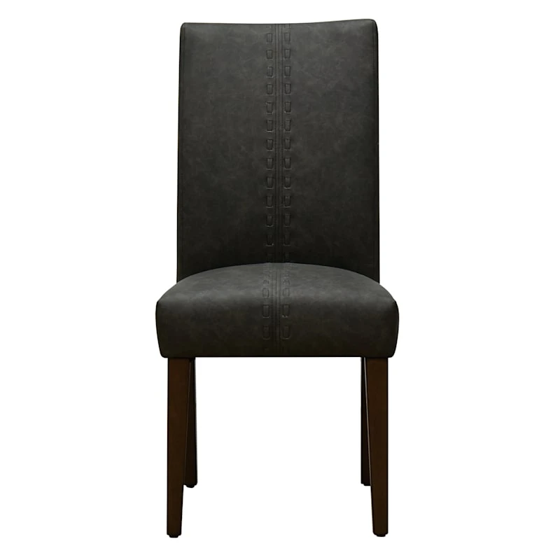 Brown Baseball Stitch Dining Chair - Image 2