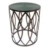 Copper Round Metal Side Table, Medium