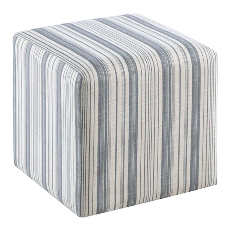 Cottage Striped Ottoman