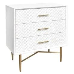 Crosby St 3-Drawer Studio Cabinet, White