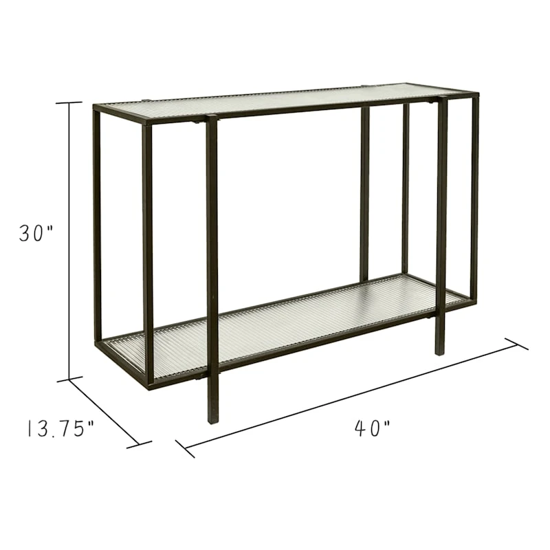 Crosby St Cooper Metal Console Table, Black - Image 4