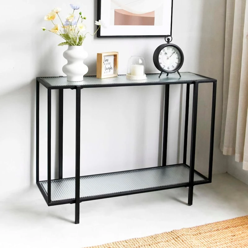 Crosby St Cooper Metal Console Table, Black - Image 5