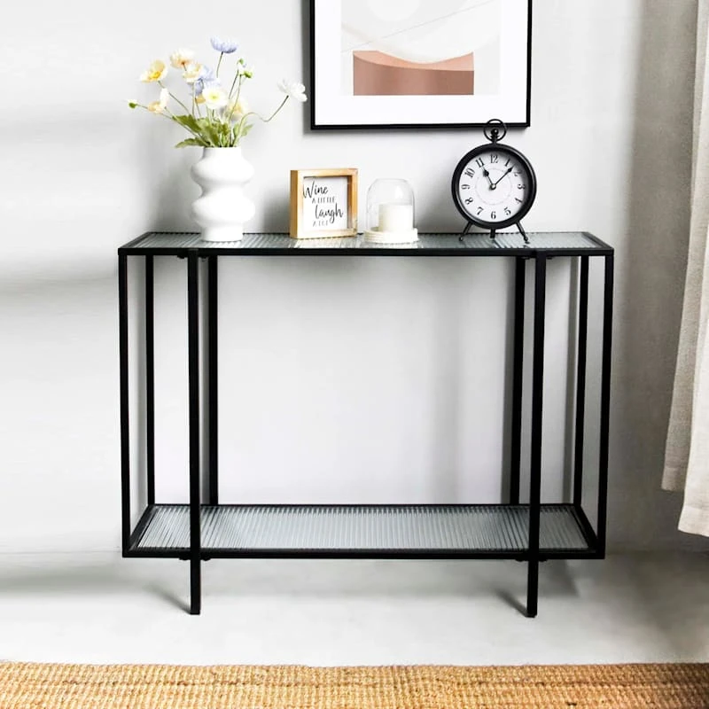 Crosby St Cooper Metal Console Table, Black - Image 6