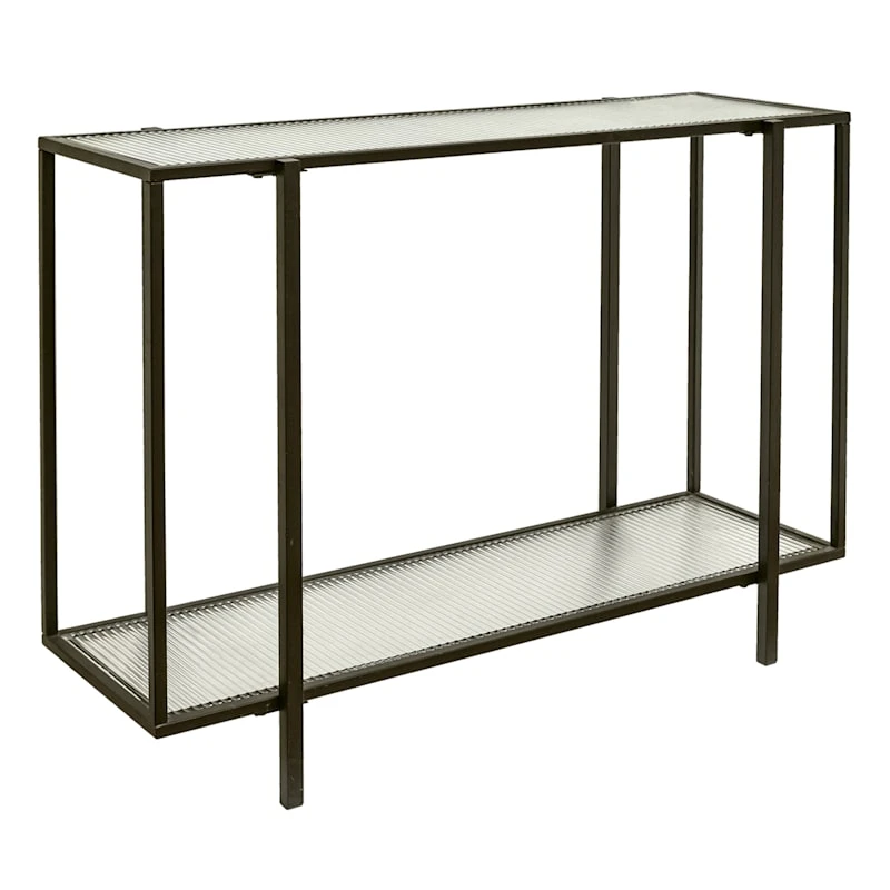 Crosby St Cooper Metal Console Table, Black