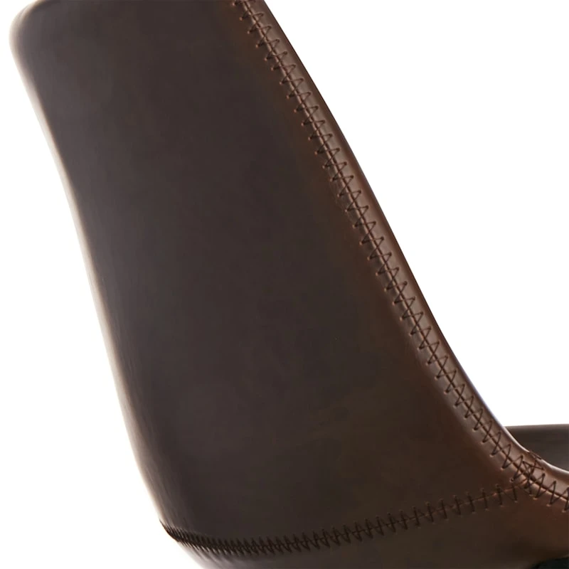 Crosby St Drake Espresso Brown Faux Leather Barstool - Image 5