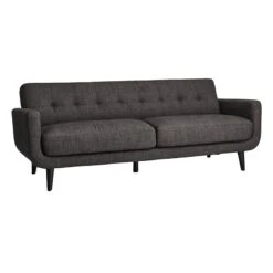 Crosby St Hadley Tufted Back Sofa, Charcoal Grey