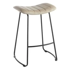 Crosby St Jude Grey Backless Barstool, 30"