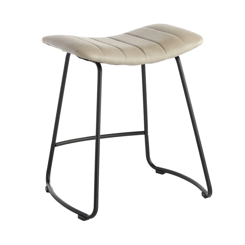 Crosby St Jude Grey Backless Counter Stool, 24" - Image 3