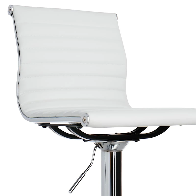 Crosby St Maxwell Adjustable Faux Leather Barstool, White - Image 5