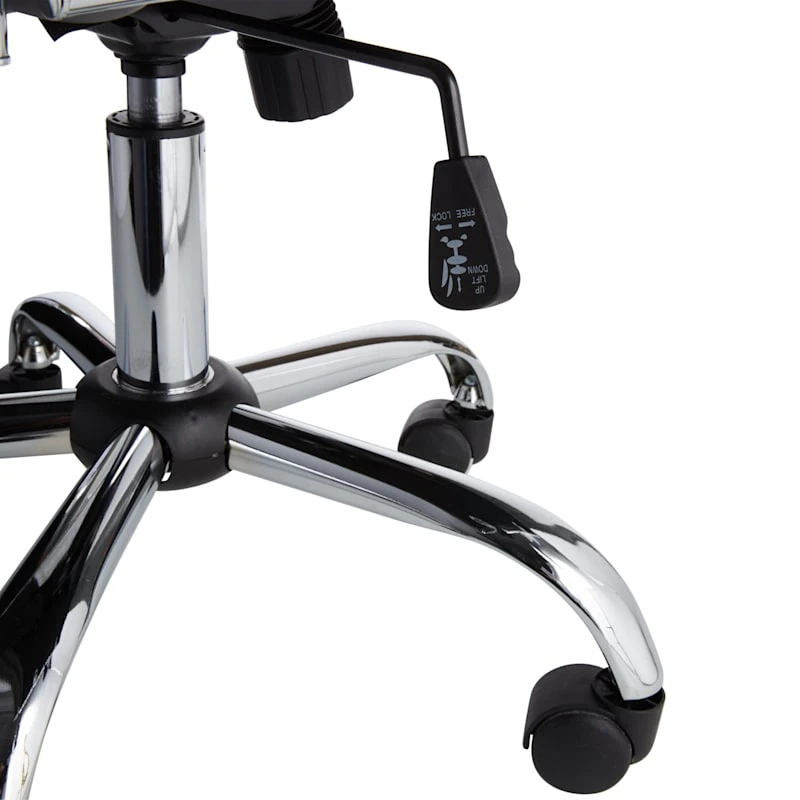 Crosby St Maxwell Adjustable Faux Leather Office Chair, Grey - Image 4