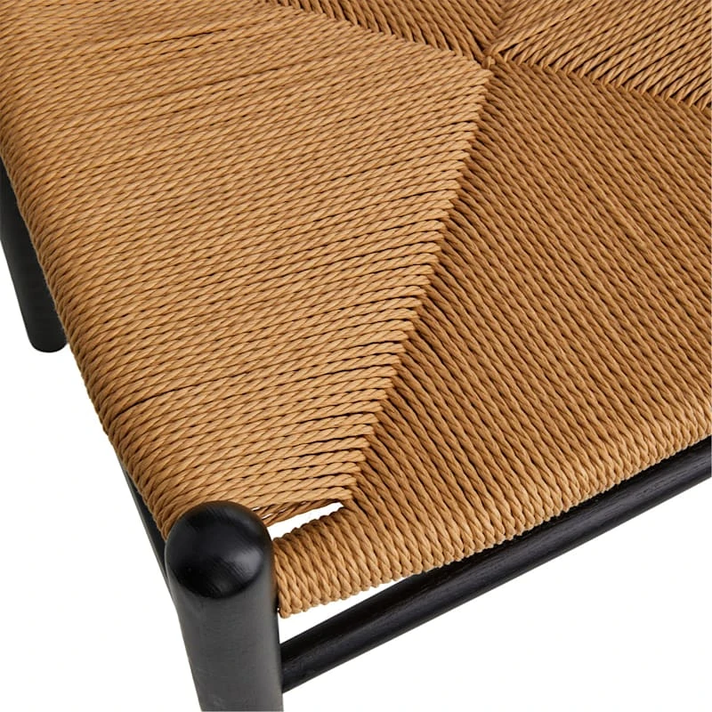 Found & Fable Set Of 2 Denise Wishbone Dining Chairs, Black - Image 3