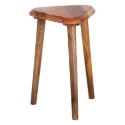 Found & Fable Triangle Mango Wood Side Table