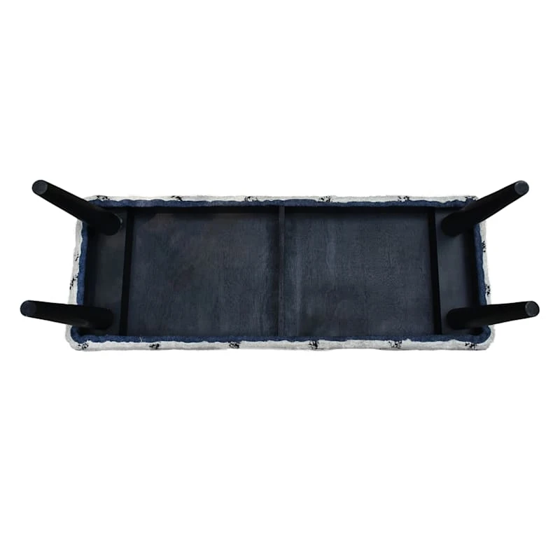 Found & Fable Zuri Cream & Black Tufted Bench - Image 8