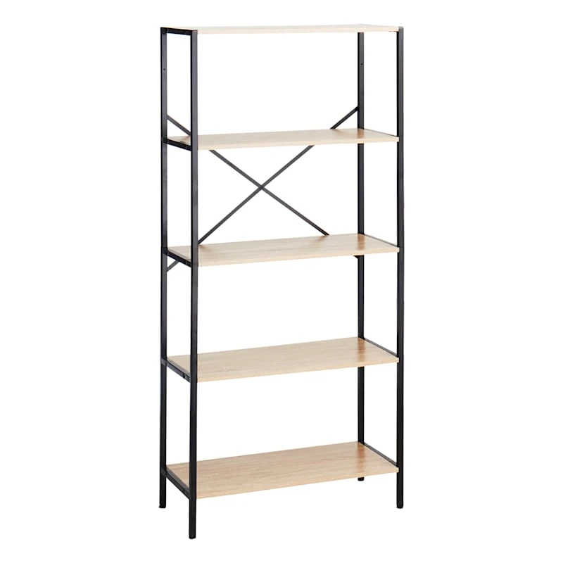 Honeybloom 4-Tier Burnaby Wood & Metal Shelf
