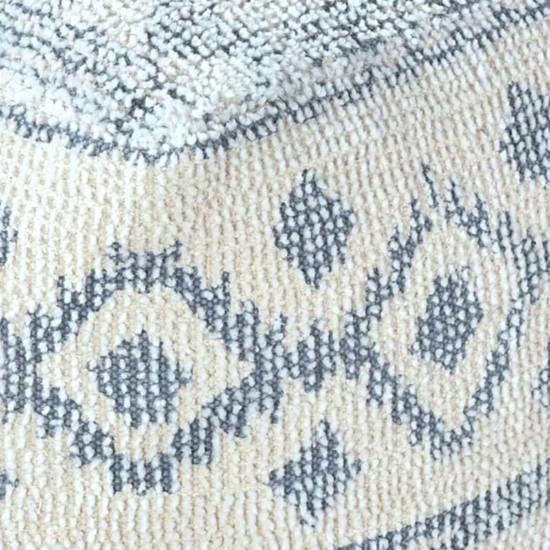 Honeybloom Blue & Cream Pouf - Image 3