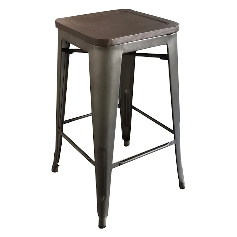 Honeybloom Ennis Metal Counter Stool, 24"