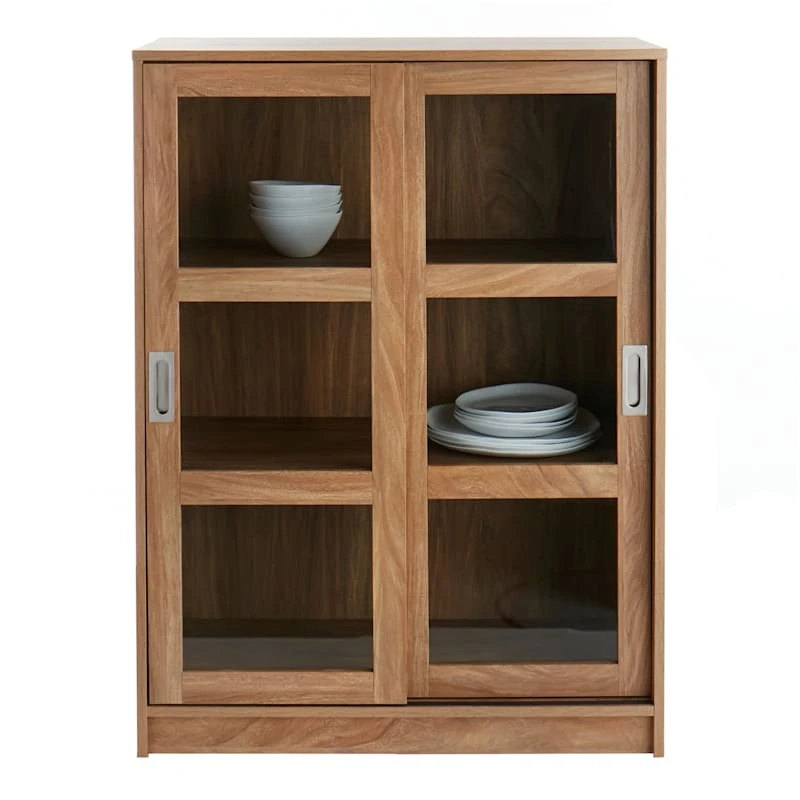 Honeybloom Fullerton 3-Shelf Sliding Door Cabinet - Image 3