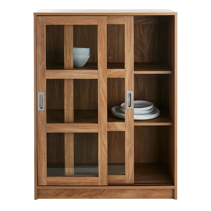 Honeybloom Fullerton 3-Shelf Sliding Door Cabinet - Image 4