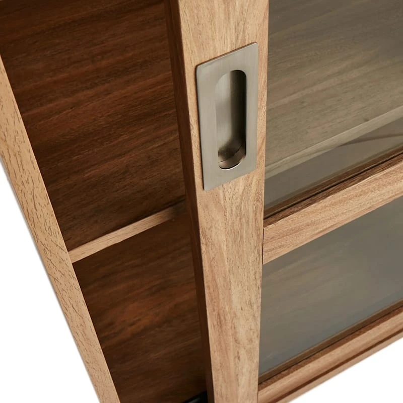 Honeybloom Fullerton 3-Shelf Sliding Door Cabinet - Image 5