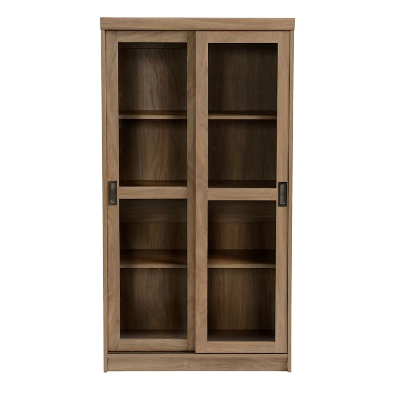 Honeybloom Fullerton 4-Shelf Sliding Door Cabinet - Image 2