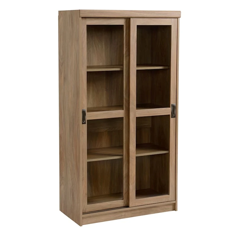 Honeybloom Fullerton 4-Shelf Sliding Door Cabinet