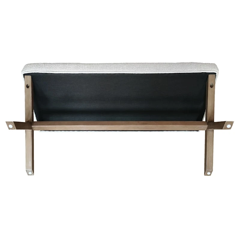 Honeybloom Jordan Chenille Bench, Ivory - Image 4