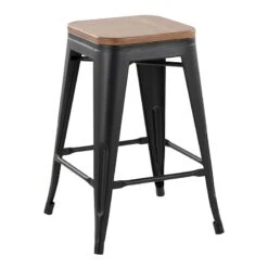 Honeybloom Westfield Counter Stool, Black