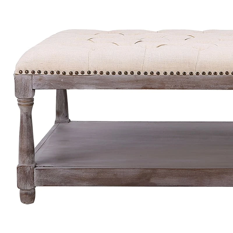 Jardan Tufted Ottoman Natural - Image 4