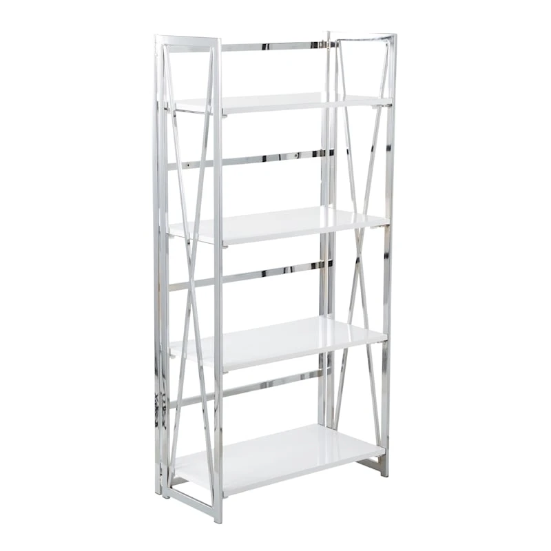 Laila Ali Astrid Chrome Bookshelf