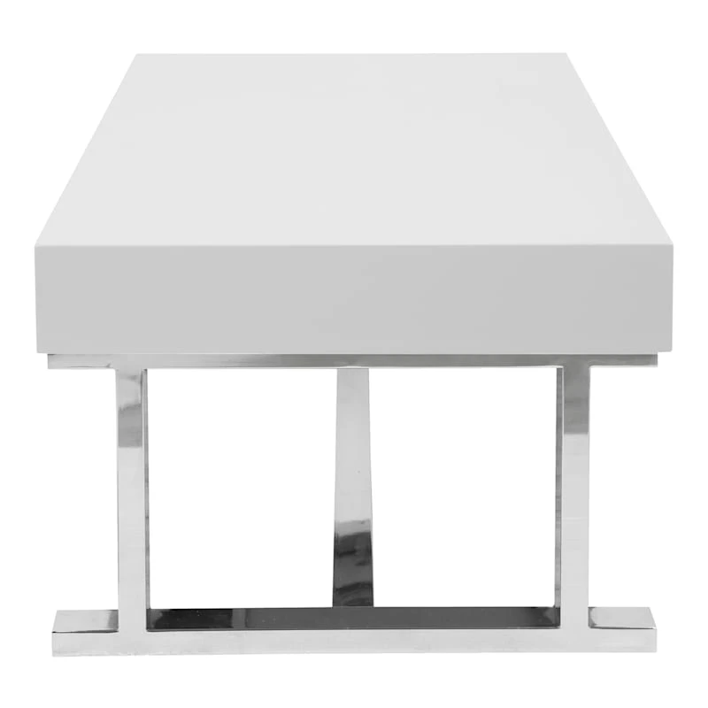 Laila Ali Astrid White Coffee Table - Image 3