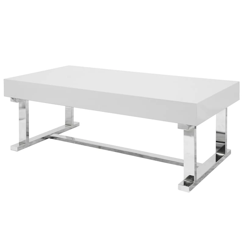 Laila Ali Astrid White Coffee Table - Image 4