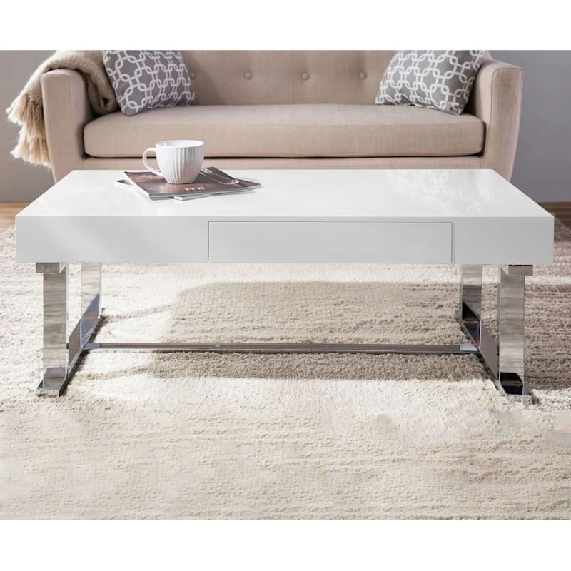 Laila Ali Astrid White Coffee Table - Image 5