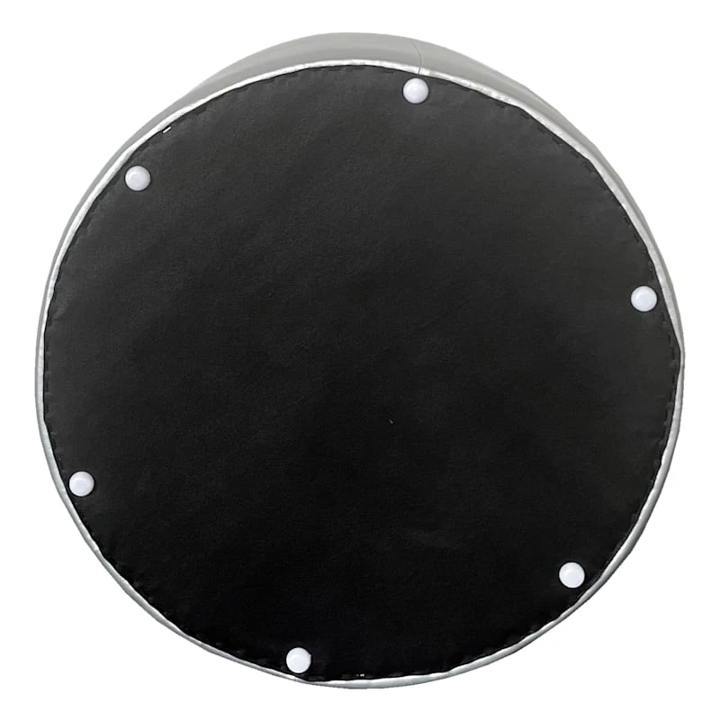 Laila Ali Sylvan Ottoman, Silver - Image 3