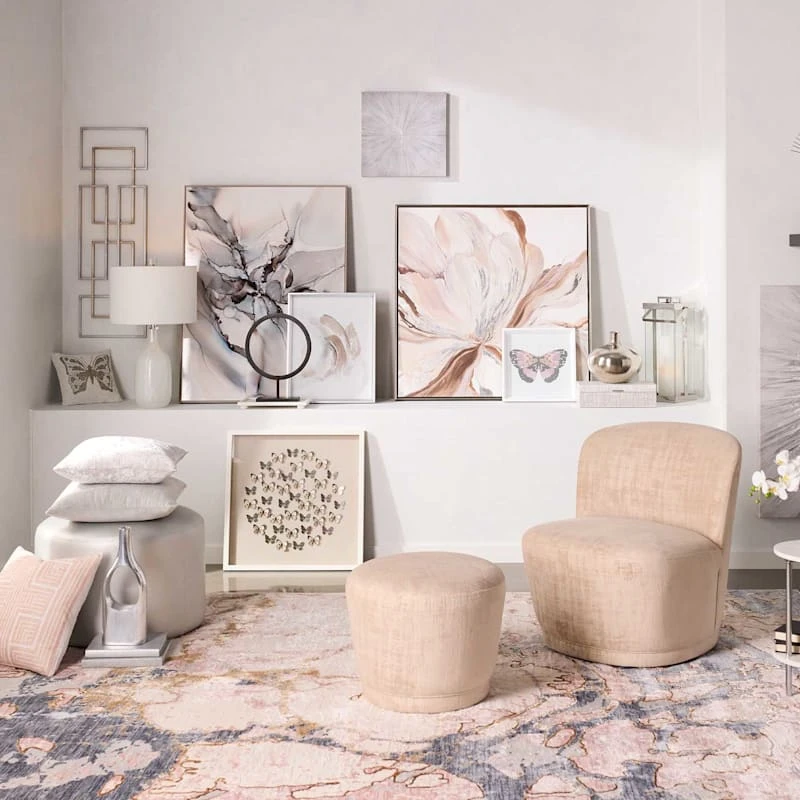 Laila Ali Sylvan Ottoman, Silver - Image 5