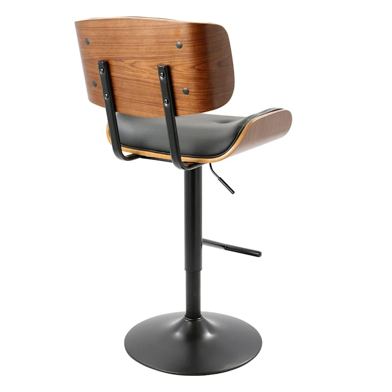 Lombardi Adjustable Faux Leather Barstool - Image 3