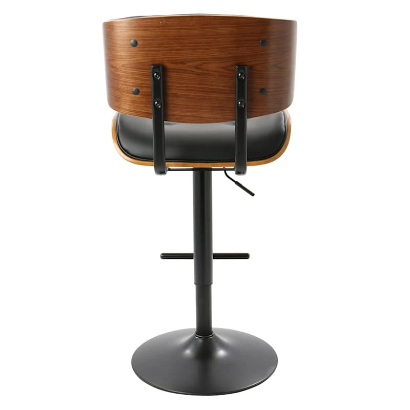 Lombardi Adjustable Faux Leather Barstool - Image 4
