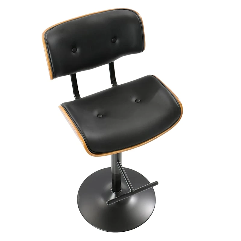 Lombardi Adjustable Faux Leather Barstool - Image 6