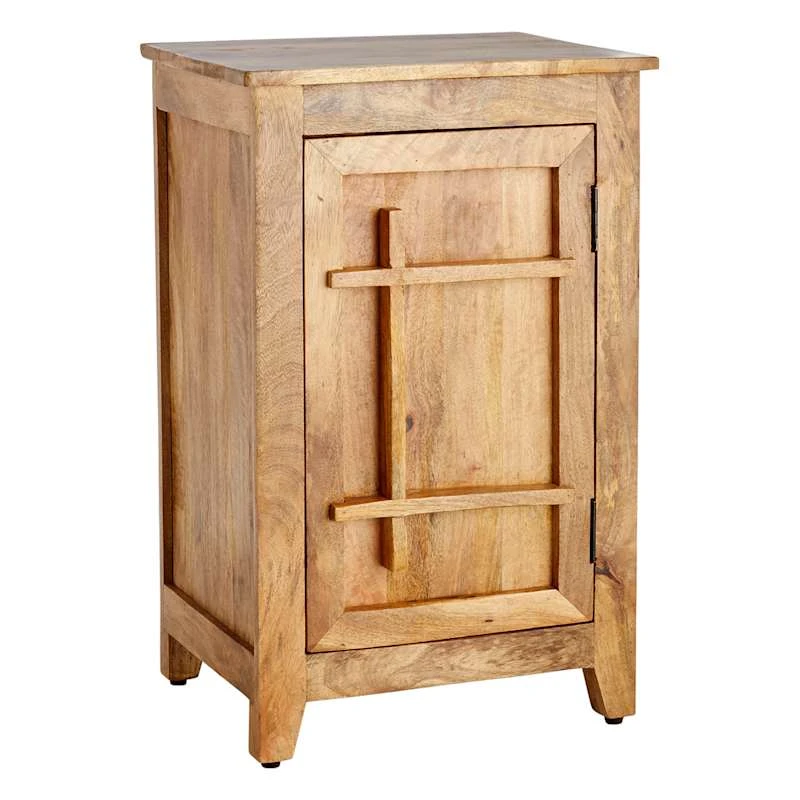 Mango Wood 1-Door Cabinet